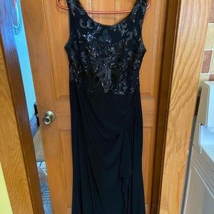 Black gown with sequins